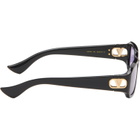 Valentino Black Rectangular Acetate Sunglasses