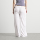 TALA Women's Soft Linen Drawstring Trousers in Ivory