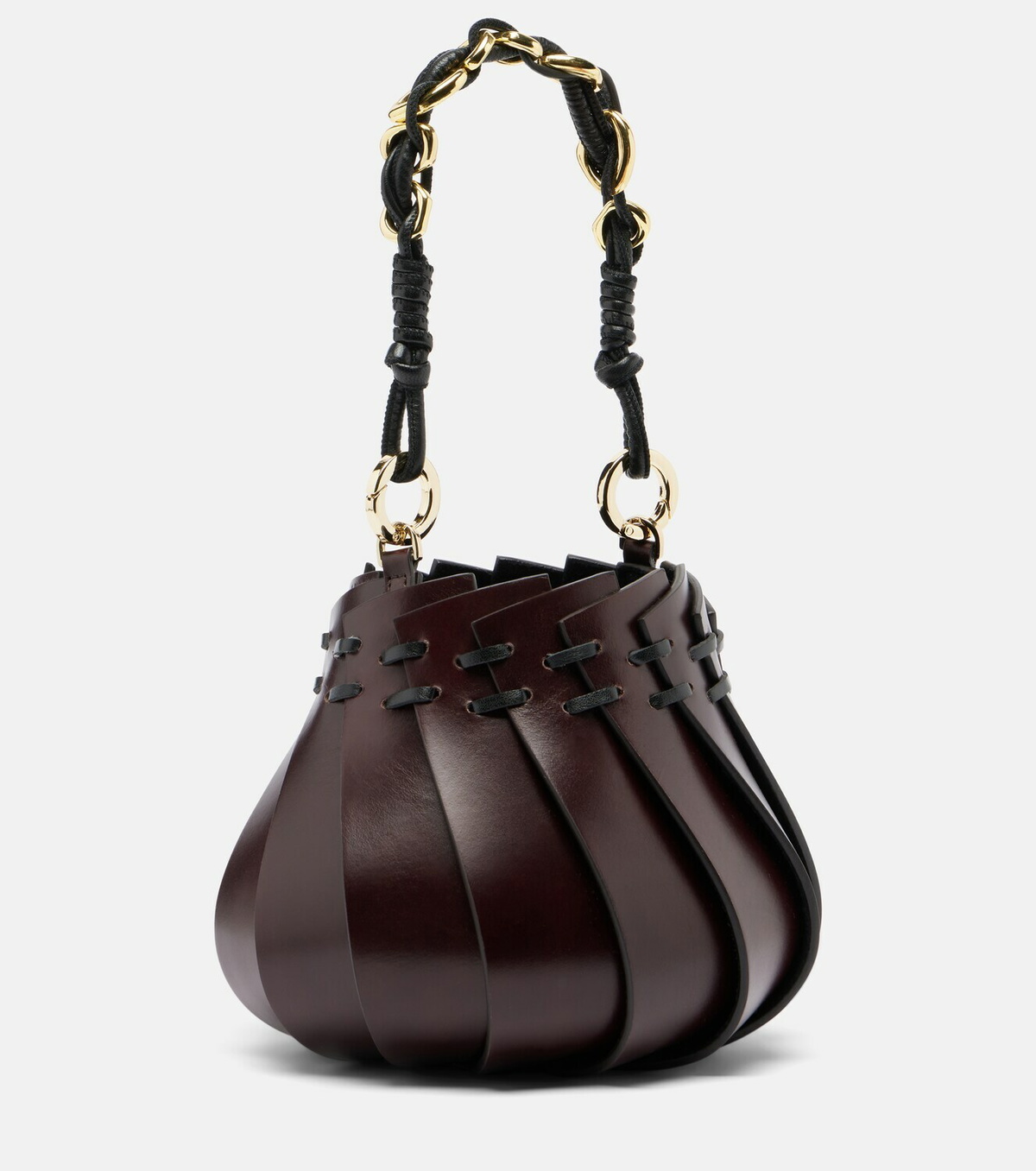 Amanu Burundi Mini leather bucket bag