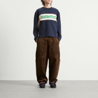 Brain Dead Men's Heavyweight Panelled Long Sleeve T-Shirt in Navy