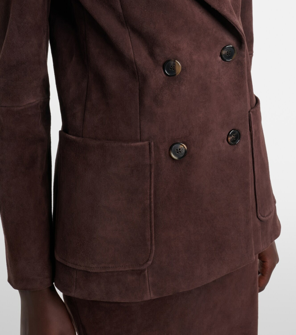 Stouls Jones double-breasted suede blazer