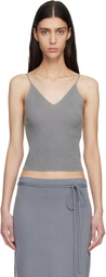LE17SEPTEMBRE Gray Anne Sleeveless Knit Tank Top