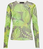 Louisa Ballou - Printed mesh top