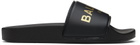 Balmain Kids Black Printed Slides