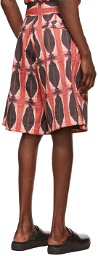Labrum Red Polyester Shorts