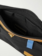 Master-Piece - Link Sakosh Leather-Trimmed Nylon-Twill Messenger Bag