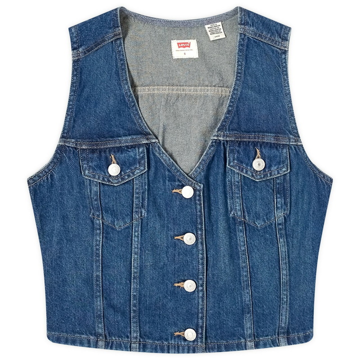 Photo: Levi's Women's Denim Waistcoat in Blue