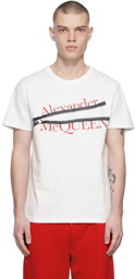 Alexander McQueen White Zip Logo T-Shirt