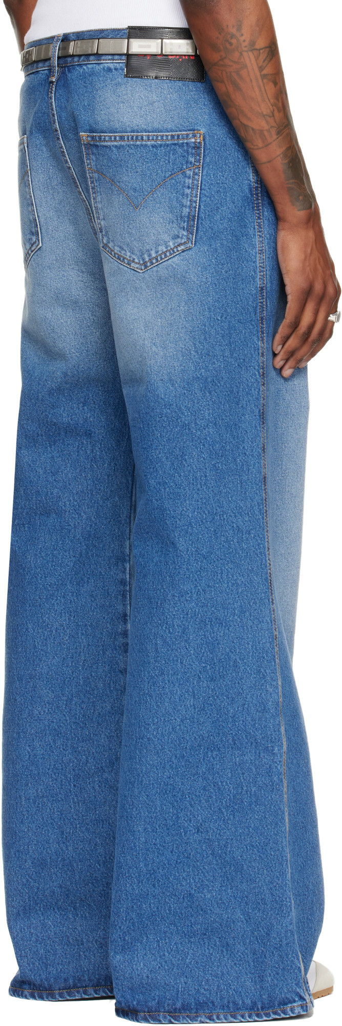 LU'U DAN Blue Denim Phat Jeans
