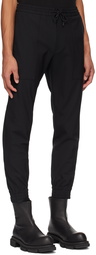 Solid Homme Black Drawstring Trousers