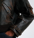 Ralph Lauren Collection Lianne shearling-trimmed leather jacket