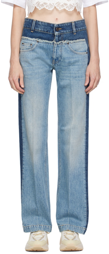 Photo: Stella McCartney Blue Paneled Jeans