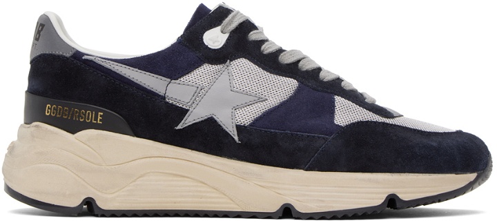 Photo: Golden Goose Blue & Gray Running Sole Sneakers