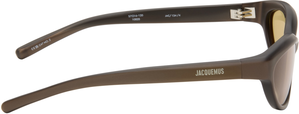 JACQUEMUS Brown 'The Curvo' Sunglasses