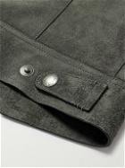 TOM FORD - Brushed Suede Trucker Jacket - Gray