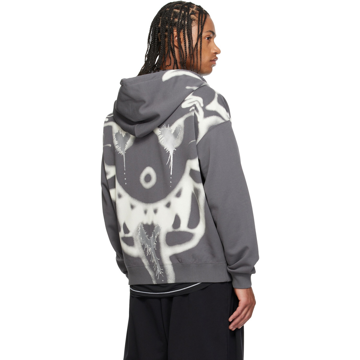 Y-3 Gray Chito Edition Graphic Zipper Hoodie