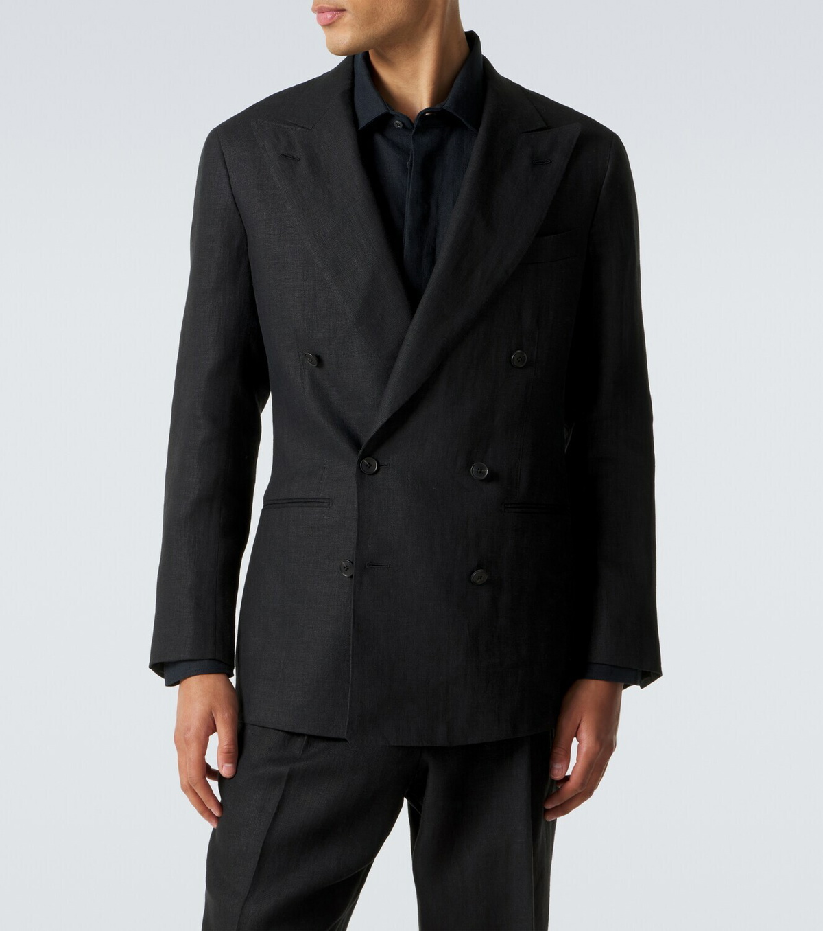 Saman Amel Double-breasted linen suit