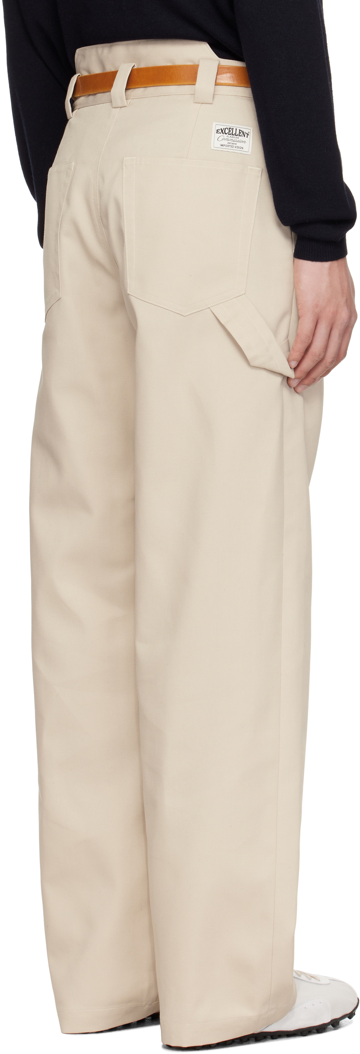 Commission Beige Slash Chino Trousers