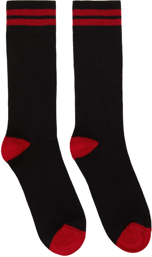 Photo: Ernest W. Baker SSENSE Exclusive Black & Red Socks