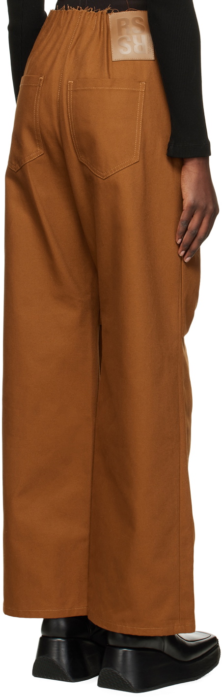 Raf Simons Brown Raw Edge Jeans