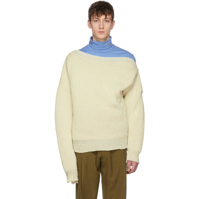 Photo: Raf Simons Off-White Boatneck Buckles Sweater