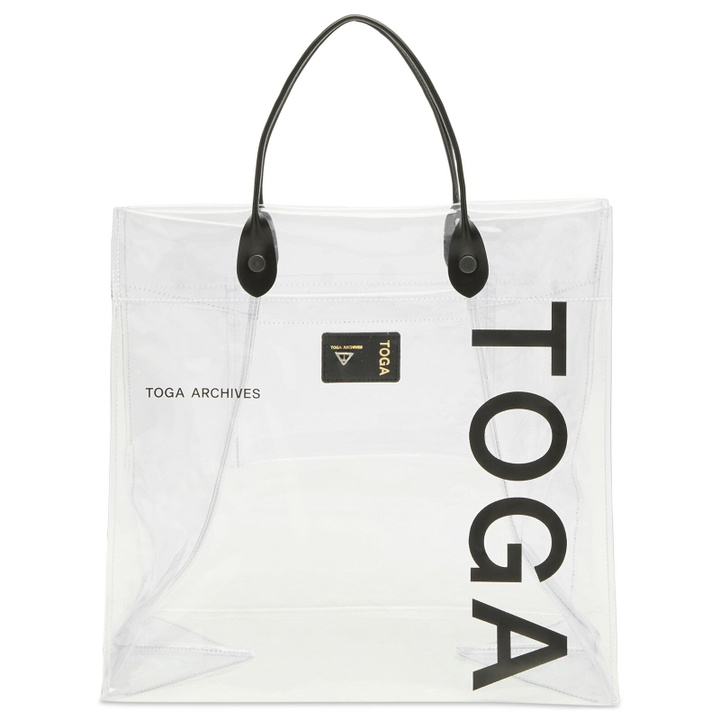 Photo: TOGA ARCHIVES Women's TOGA Logo Tote Bag PVC in Clear 