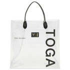 TOGA ARCHIVES Women's TOGA Logo Tote Bag PVC in Clear 
