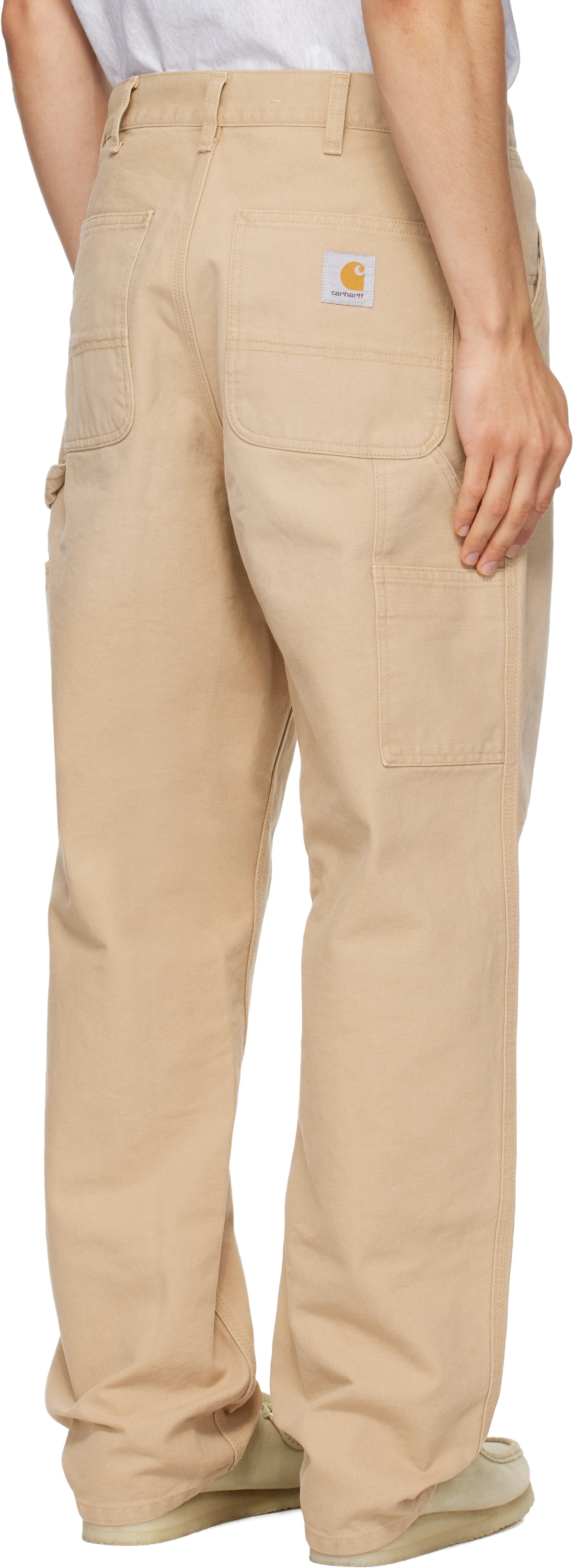 Carhartt Work In Progress Beige Single Knee Trousers