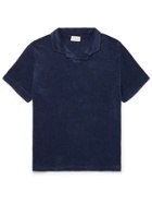 ALTEA - Dennis Cotton-Blend Terry Polo Shirt - Blue