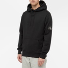 Calvin Klein Men's Monogram Sleeve Badge Hoody in CK Black