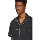 Saturdays NYC Black Solid Cameron Short Sleeve Shirt