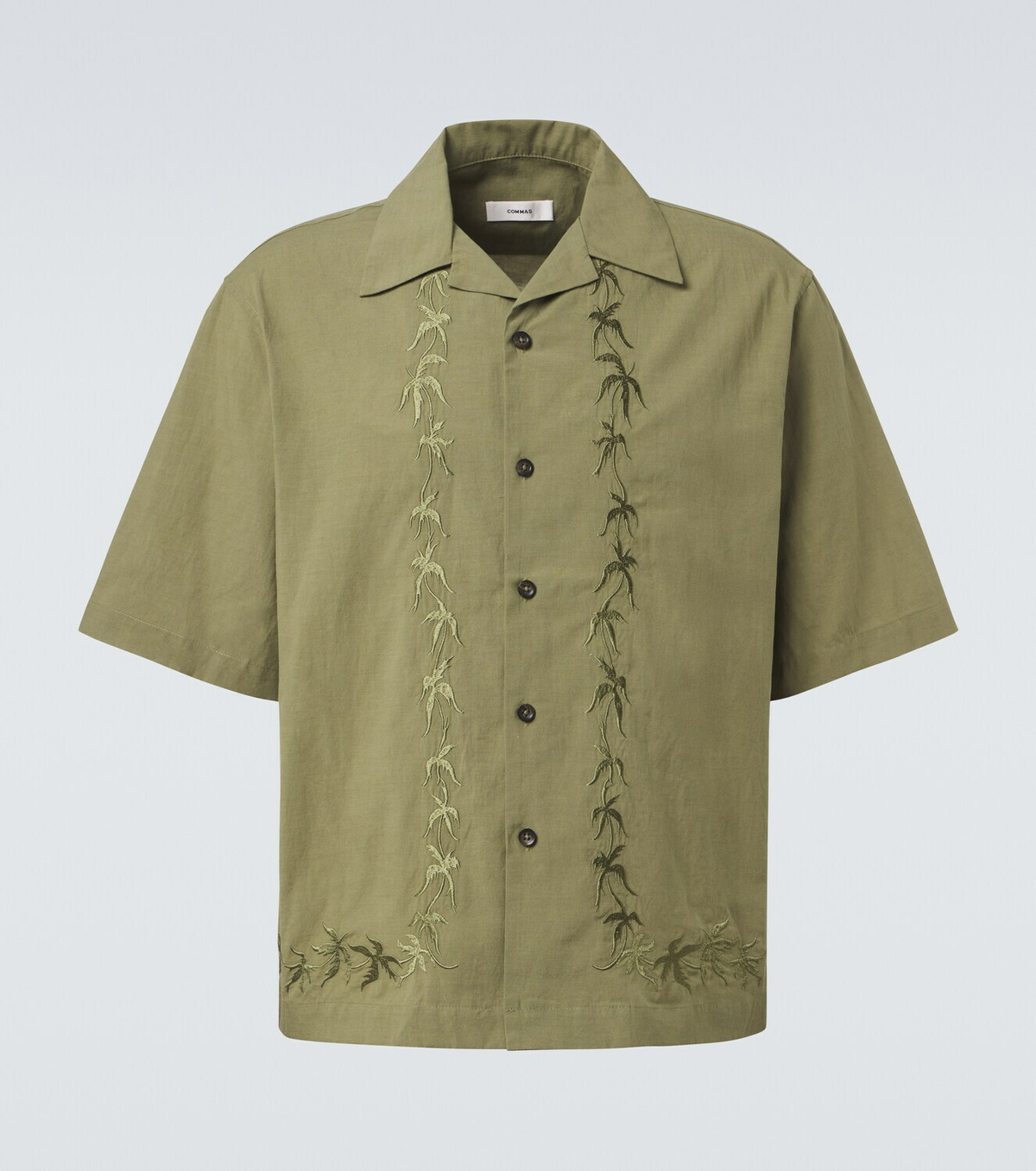 Commas Embroidered bowling shirt