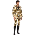 Versace Black and Gold Down Acanthus Jacket