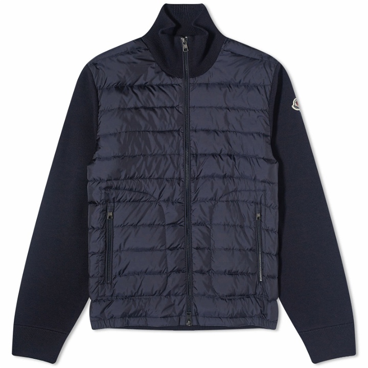 Photo: Moncler Men's Down Knit Jacket in Navy