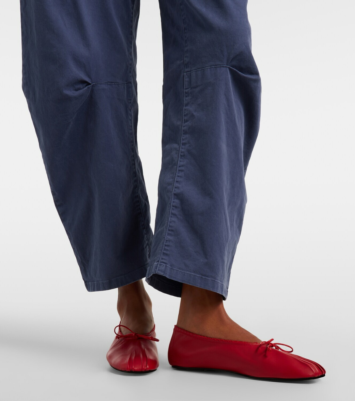 Nili Lotan Shon cotton barrel-leg pants