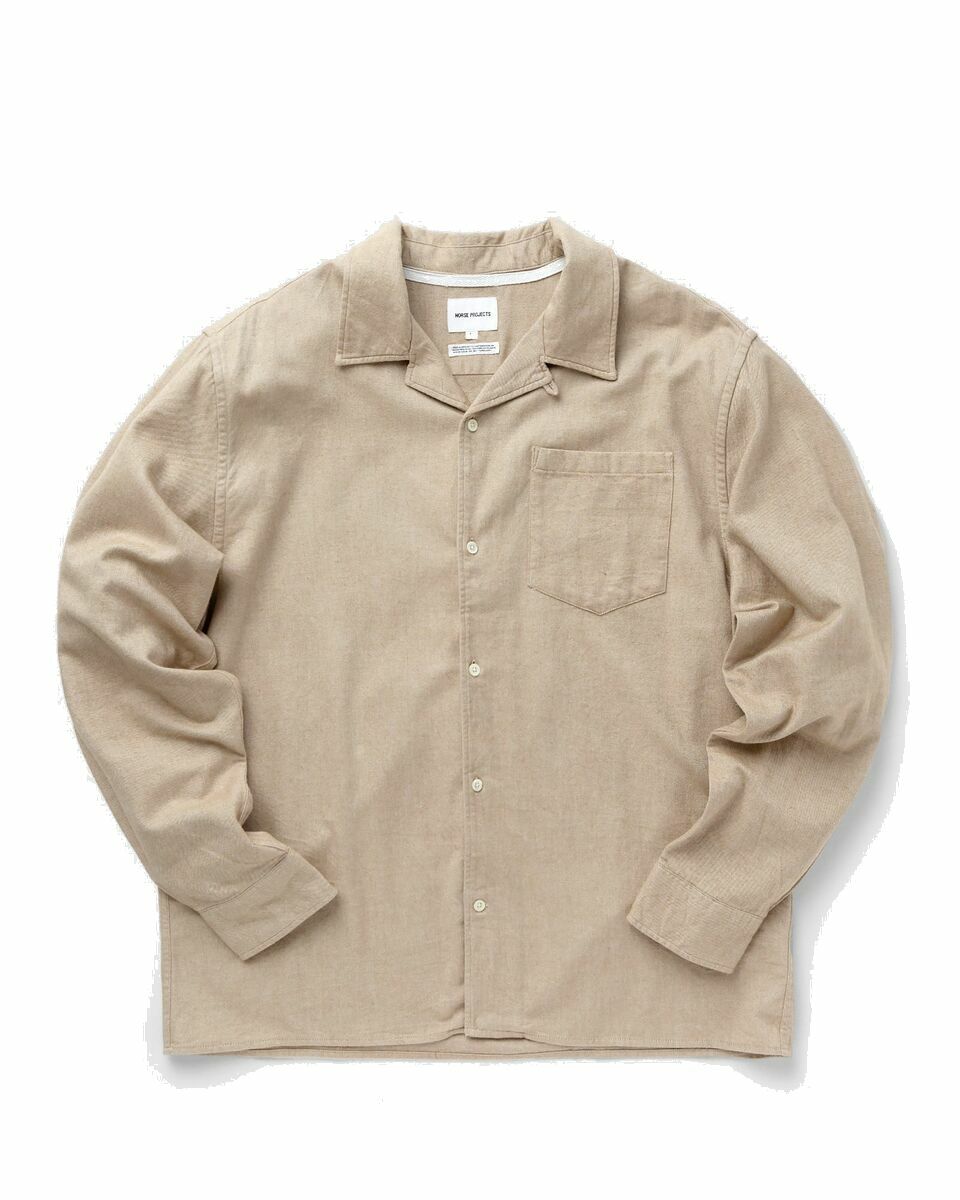 Photo: Norse Projects Carsten Organic Flannel Shirt Ls Beige - Mens - Longsleeves