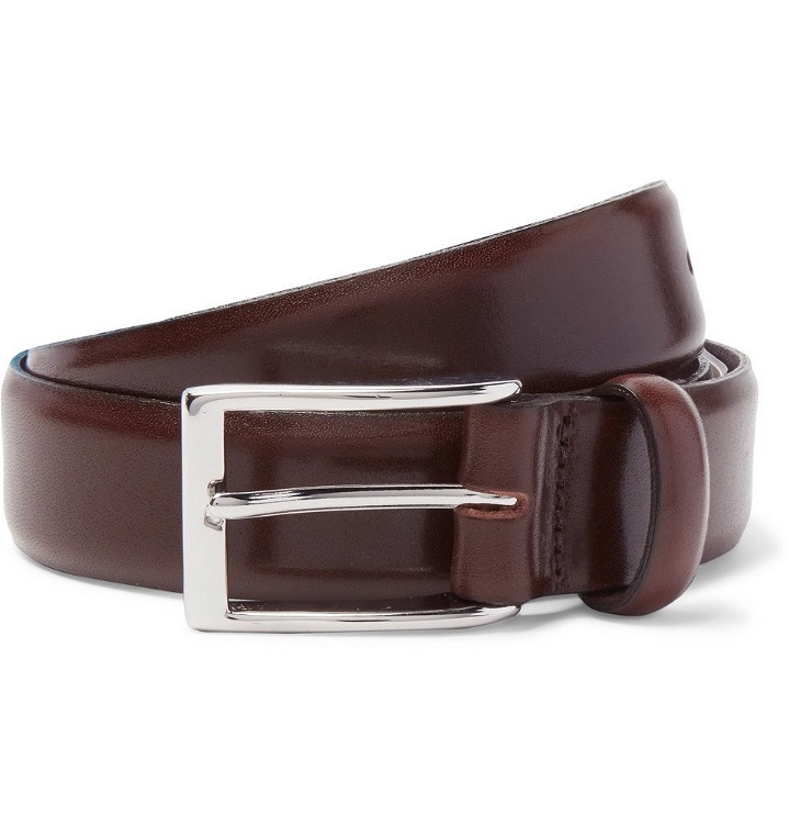 Photo: J.Crew - 3cm Brown Glossed-Leather Belt - Men - Brown