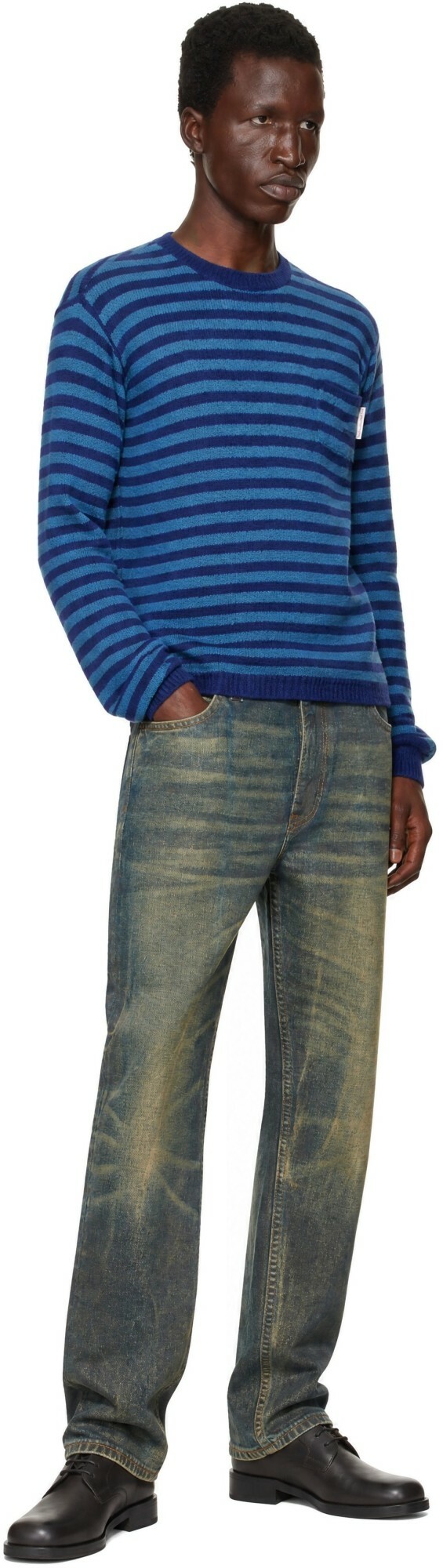 Stockholm (Surfboard) Club Blue Straight 5-Pocket Jeans