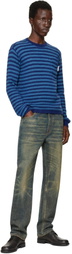 Stockholm (Surfboard) Club Blue Straight 5-Pocket Jeans