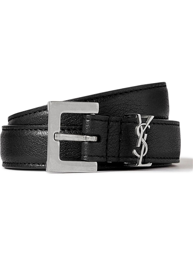 Photo: SAINT LAURENT - 2cm Full-Grain Leather Belt - Black