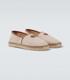 Valentino Garavani VLogo leather-trimmed canvas espadrilles