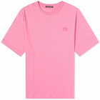 Acne Studios Exford Face T-Shirt in Bright Pink