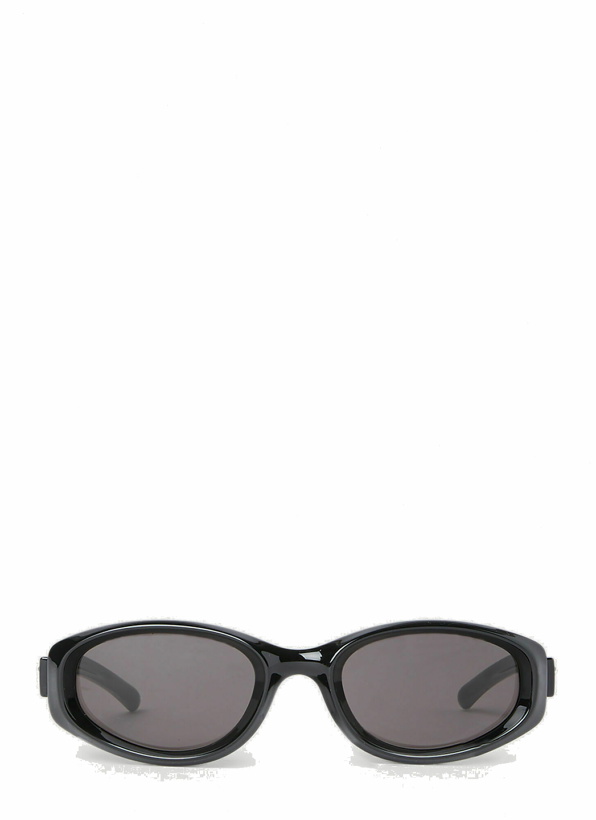 Photo: Bottega Veneta - Arch Oval Sunglasses in Black