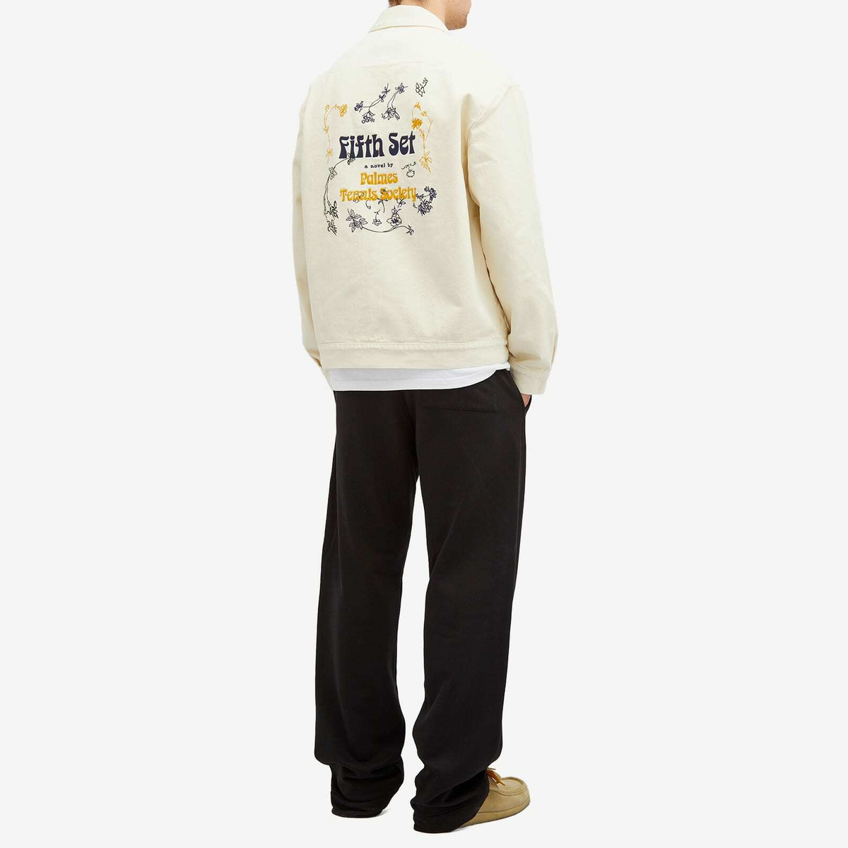 Palmes Men's Fifth Twill Shirt Jacket in Off-White