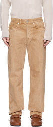 Dries Van Noten Tan Faded Jeans