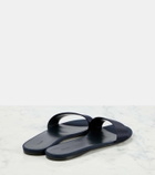 The Row Combo satin slides