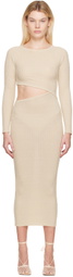 WYNN HAMLYN Off-White Origami Midi Dress