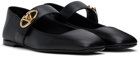 Valentino Garavani Black VLogo Locker Mary-Jane Ballerina Flats