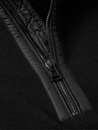 Belstaff - Kilmington Shell-Trimmed Wool Half-Zip Sweater - Black