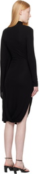 Stella McCartney Black Asymmetric Cape Midi Dress